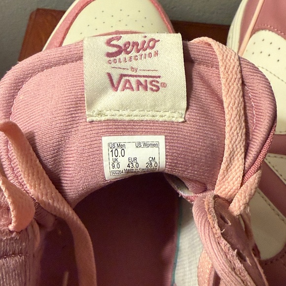 Vans Pink and Cream High-Top Sneakers - Picture 2 of 3